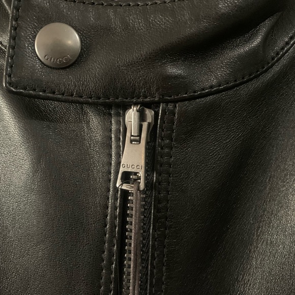 Beautiful Men’s Gucci Leather And Wool Biker Jacket. - Picture 7 of 9